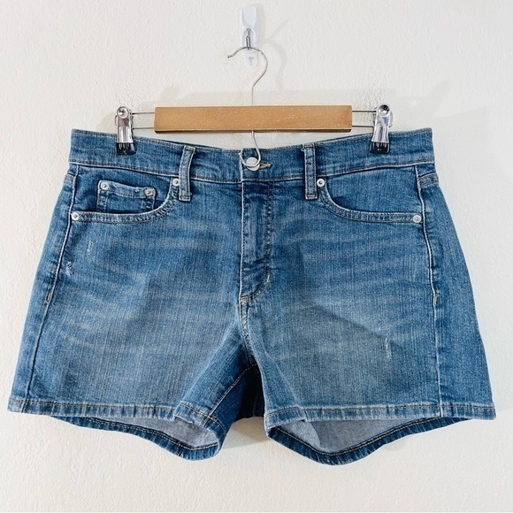 Banana Republic Pants - Banana Republic High Rise Jean Shorts Women Size 28 Blue Pockets Stretch